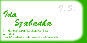 ida szabadka business card